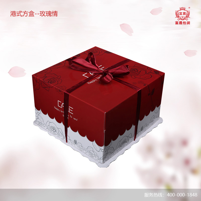港式方盒_玫瑰情_专版蛋糕盒